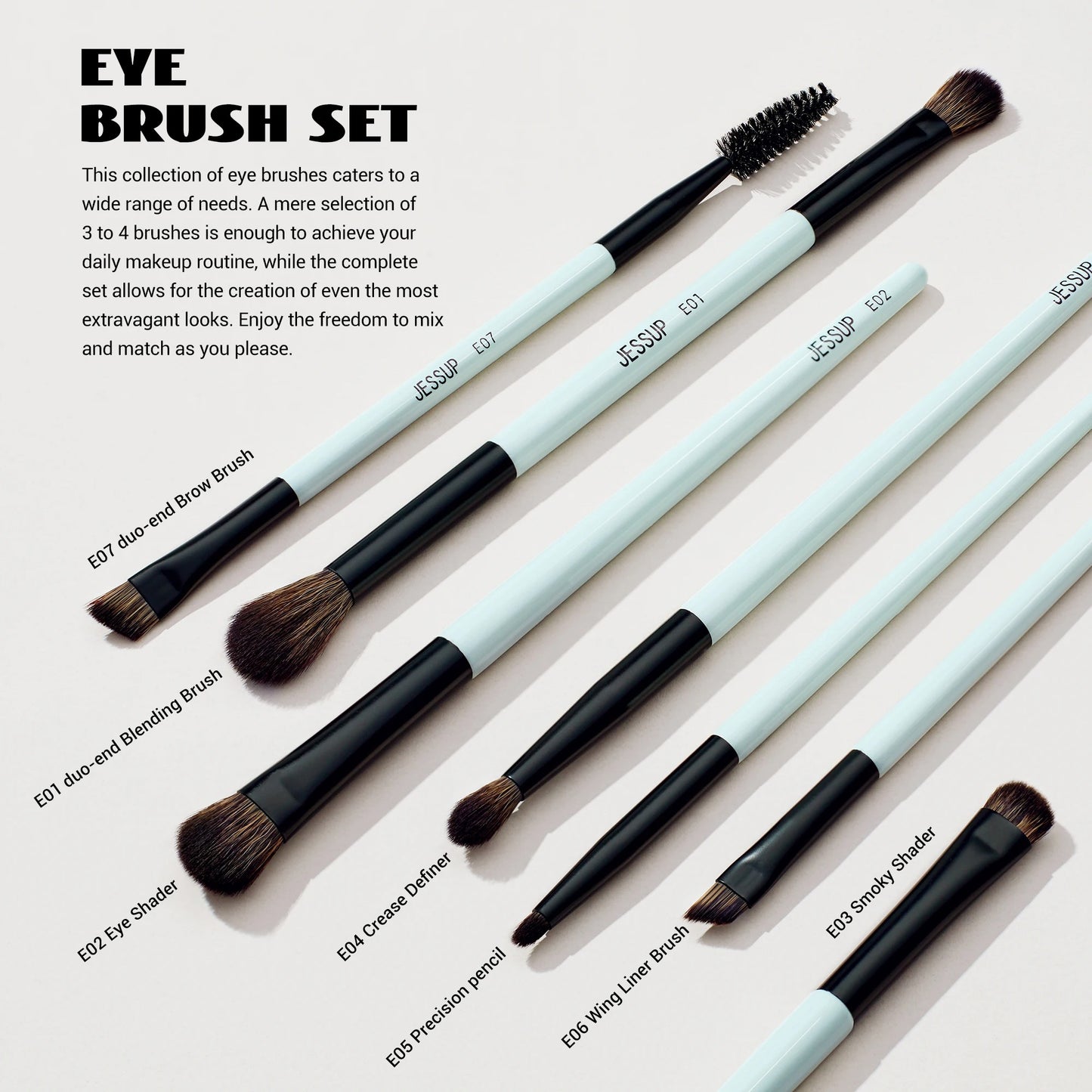 Jessup Makeup Brushes Set 10PCS