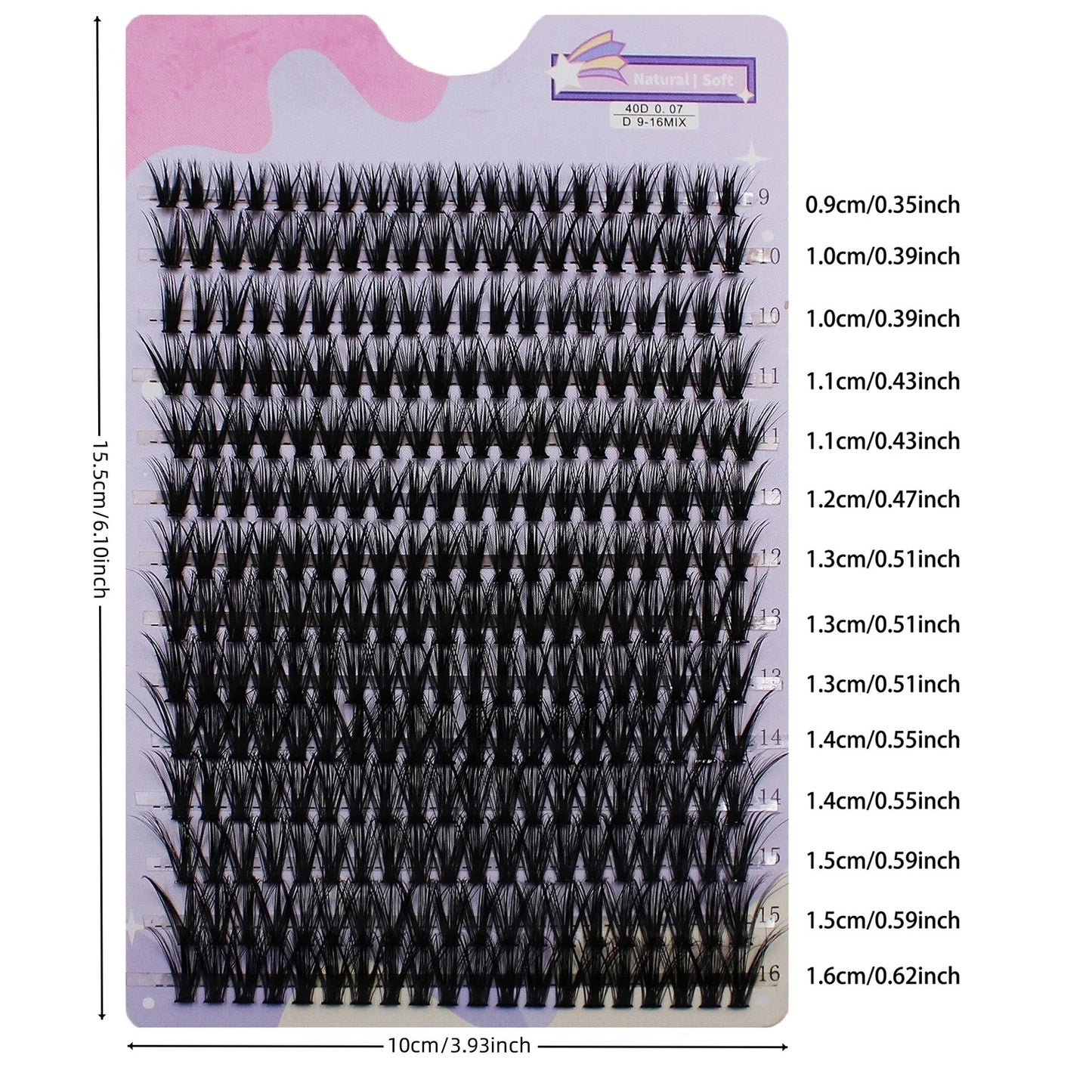 280 Clusters Lashes Extension Natural Thick